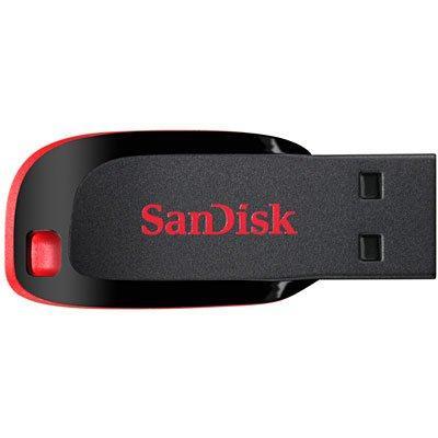 Pen Drive 16, 32 e 64 gb USB 2.0 Cruzer Blade preto SDCZ50 SanDisk